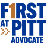 First at Pitt Advocate wordmark