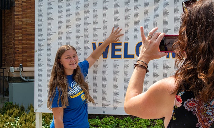 Student finds her name among listing of all new students arriving at Pitt